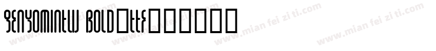 genyomintw bold-ttf字体转换